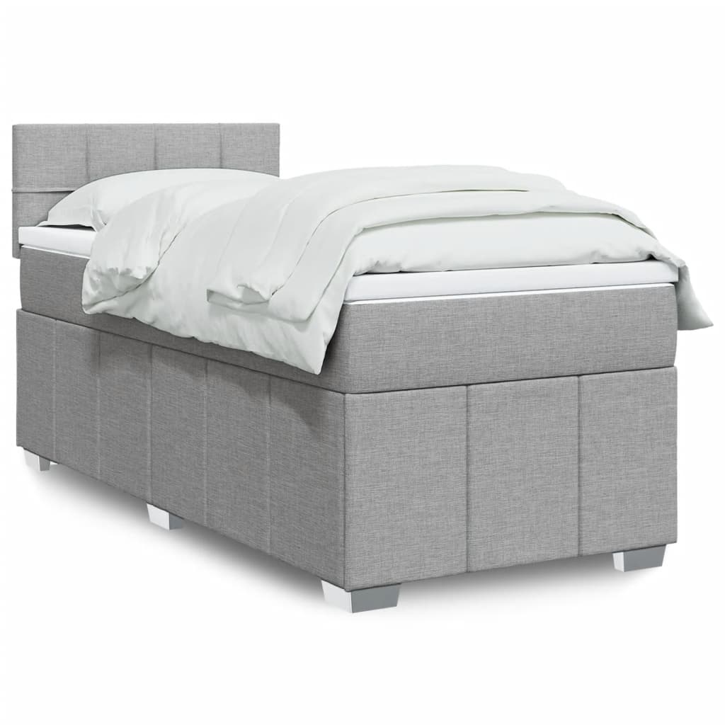 Lit Boxspring Avec Matelas Tissu