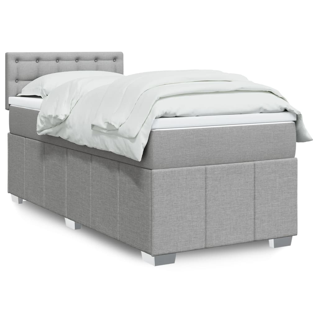 Lit Boxspring Avec Matelas Tissu