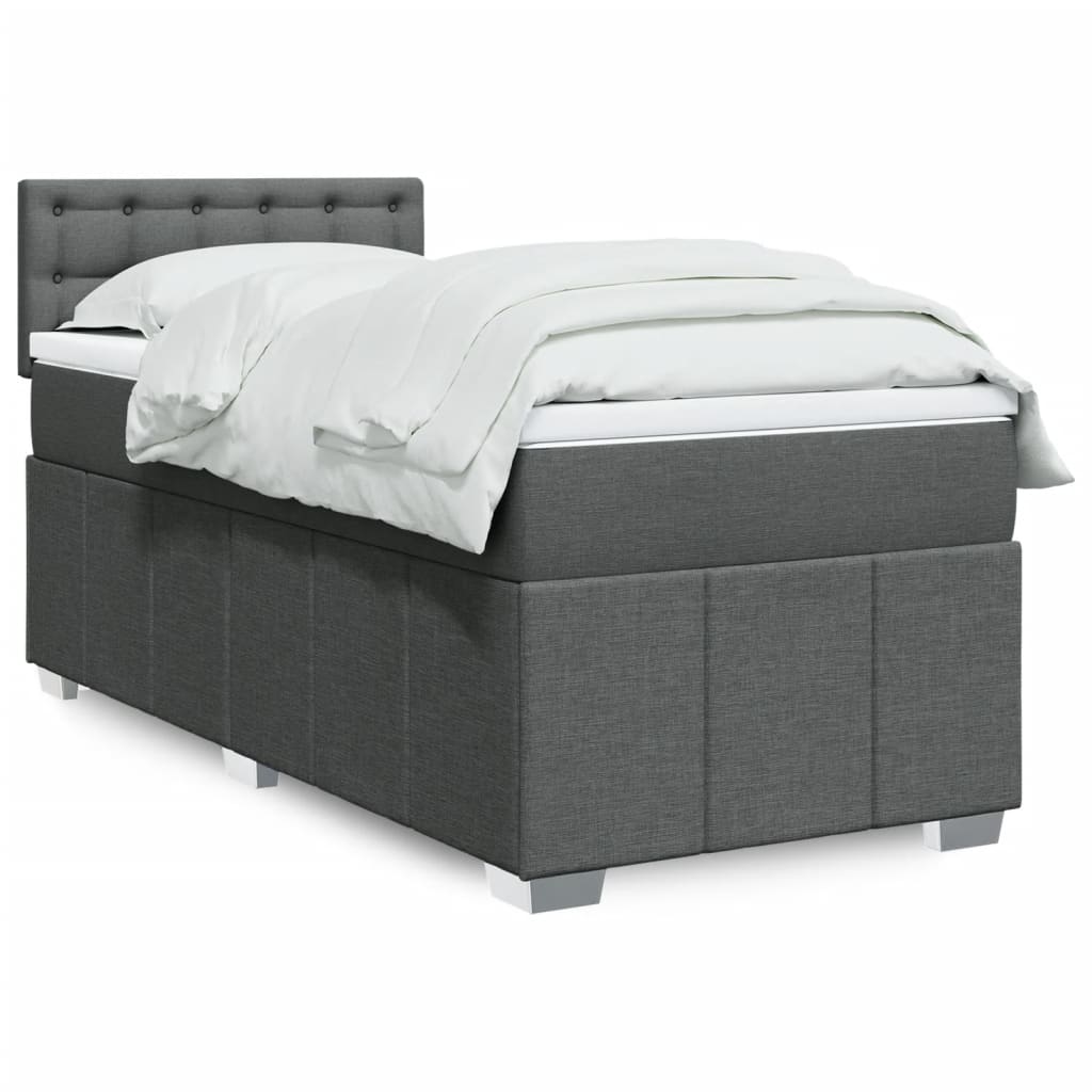 Lit Boxspring Avec Matelas Tissu