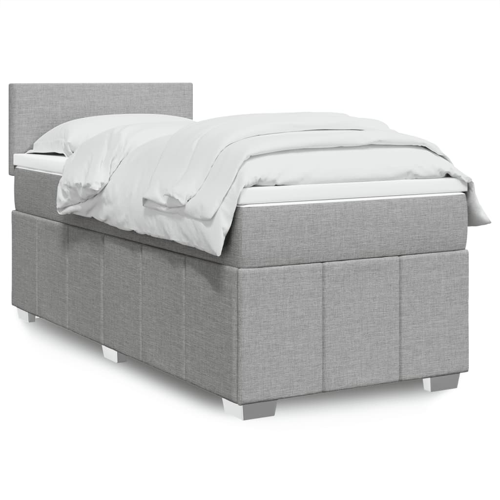 Lit Boxspring Avec Matelas Tissu