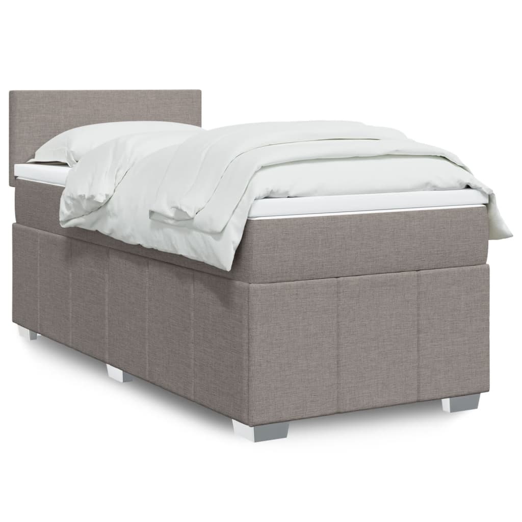 Lit Boxspring Avec Matelas Tissu
