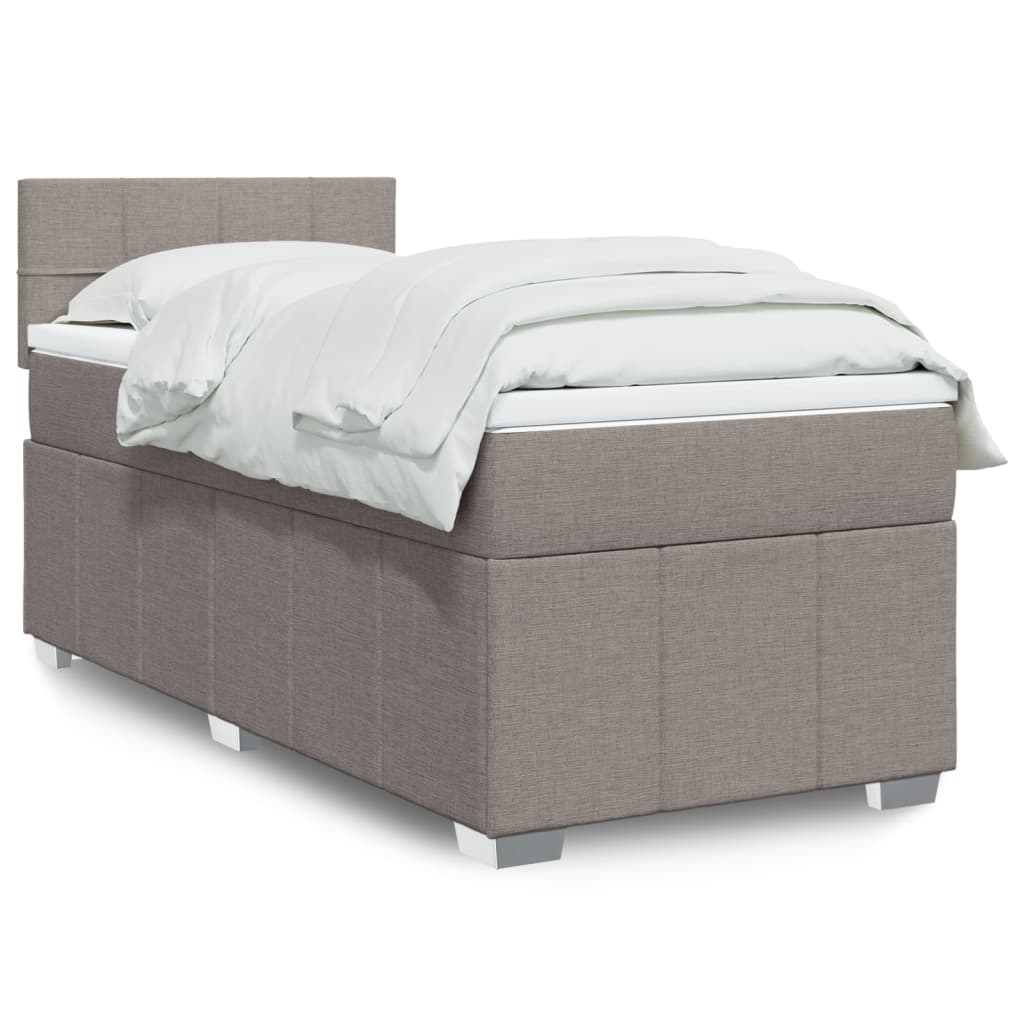 Lit Boxspring Avec Matelas Tissu