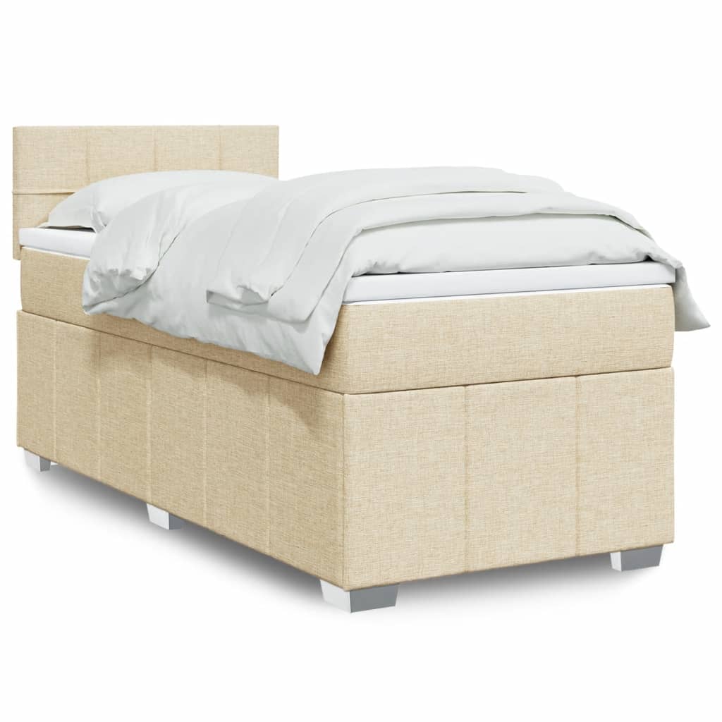 Lit Boxspring Avec Matelas Tissu