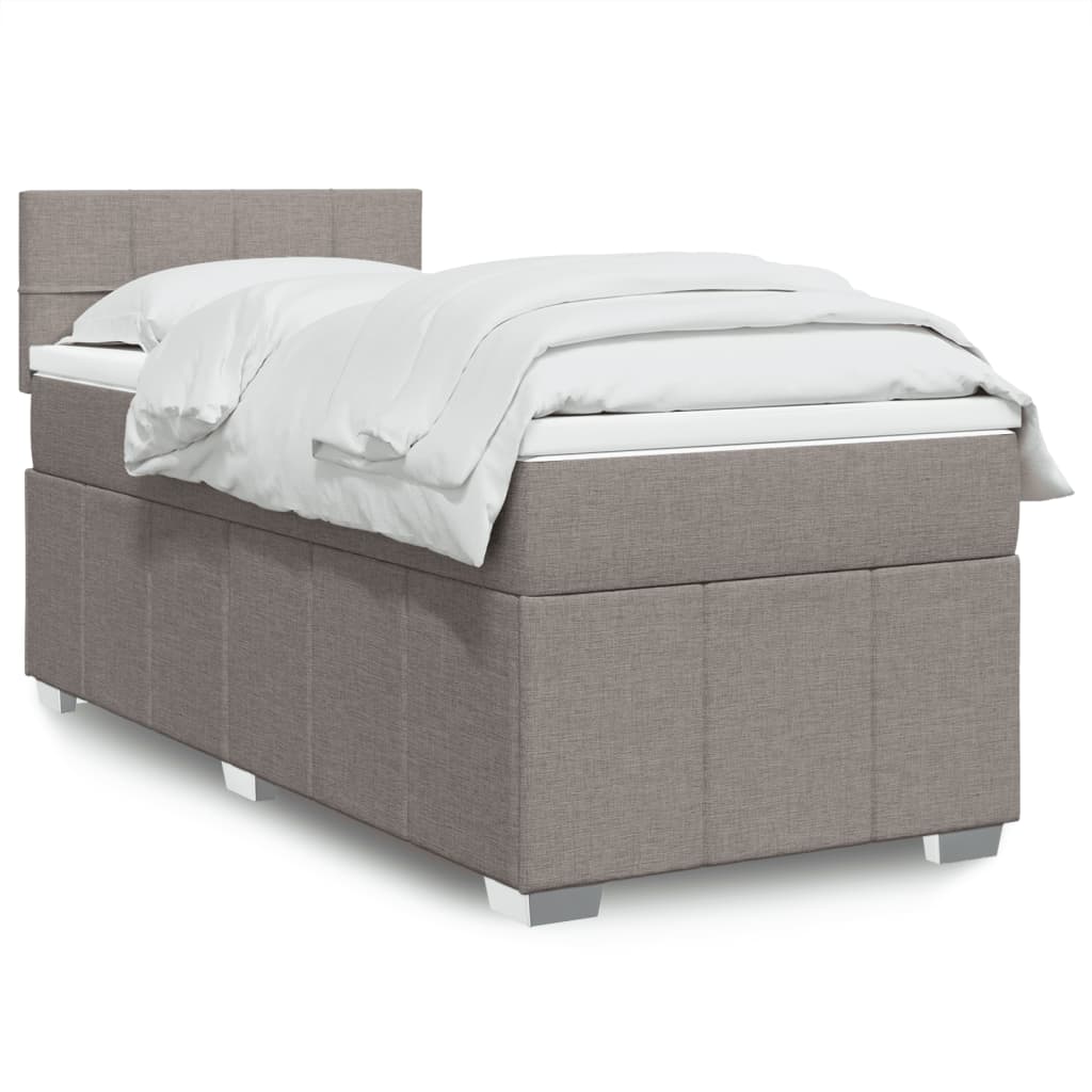 Lit Boxspring Avec Matelas Tissu
