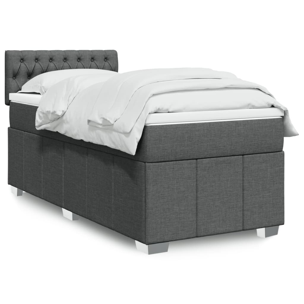 Lit Boxspring Avec Matelas Tissu