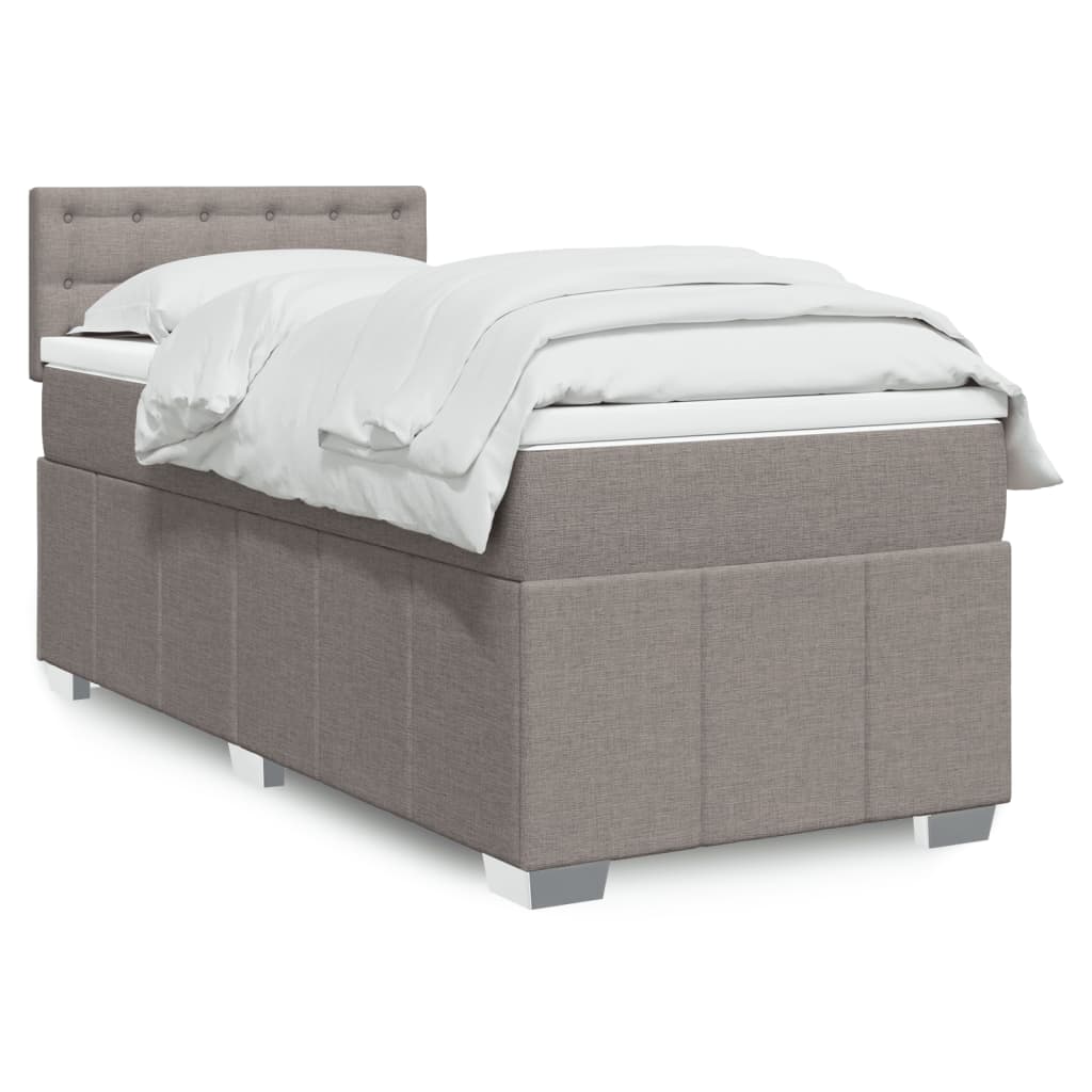 Lit Boxspring Avec Matelas Tissu