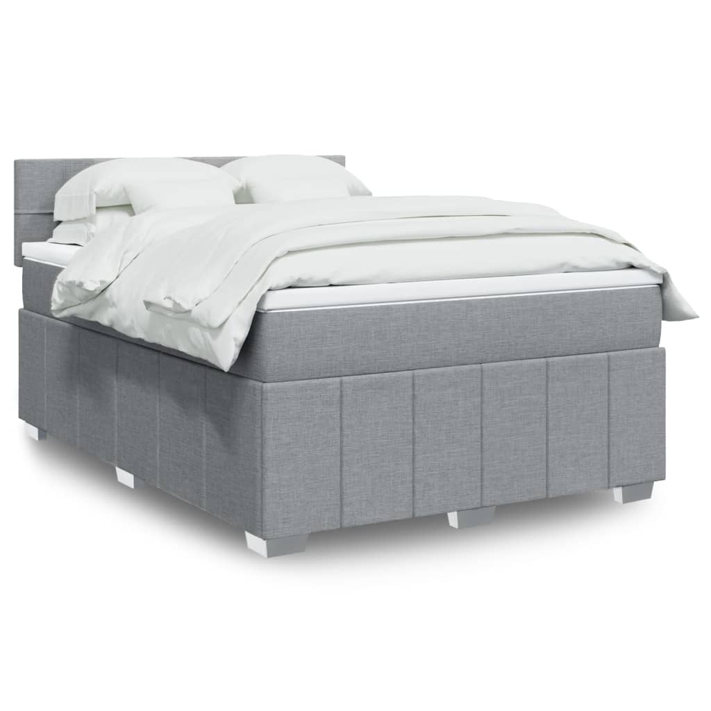 Lit Boxspring Avec Matelas Tissu