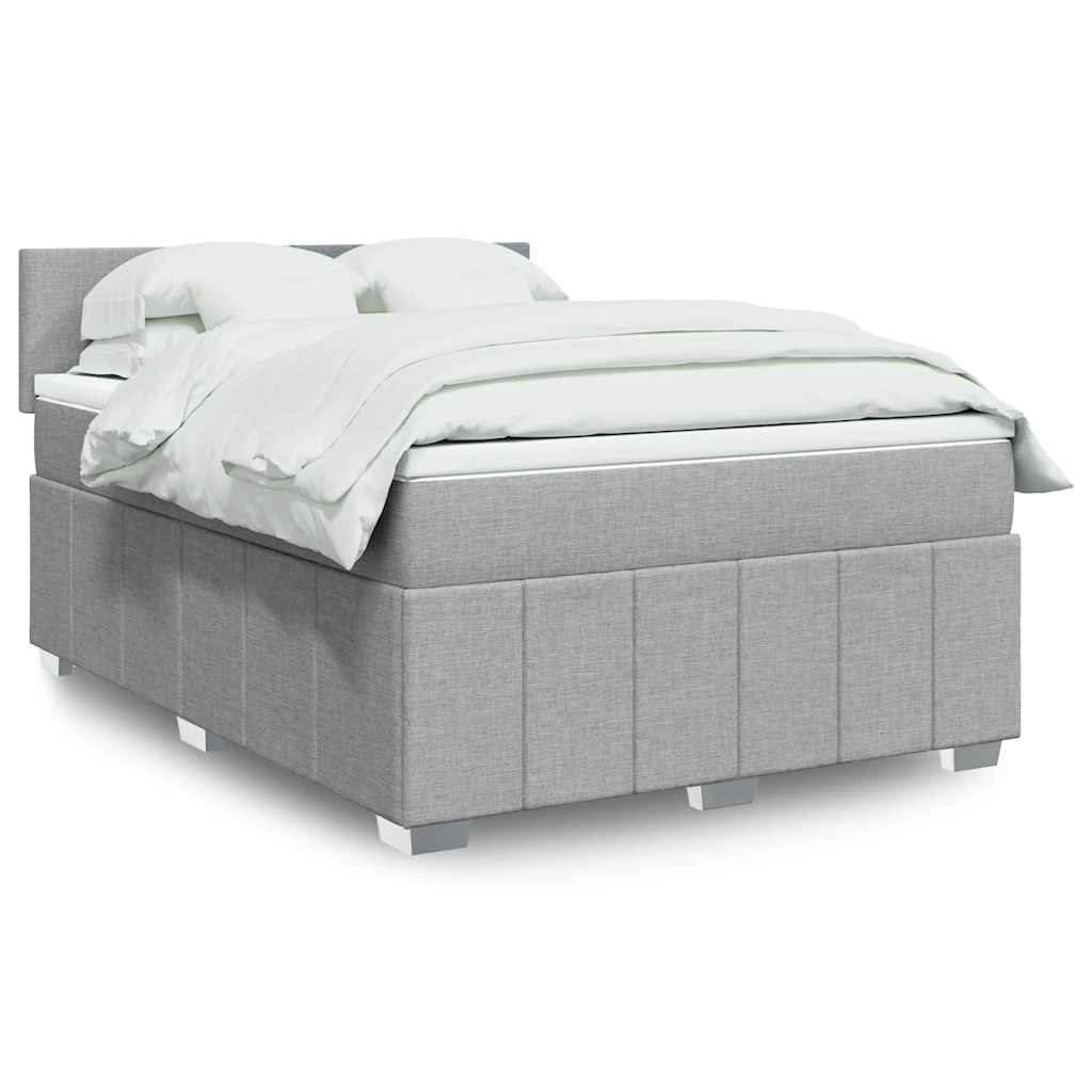 Sommier À Lattes De Lit Avec Matelas 120X200Cm Tissu