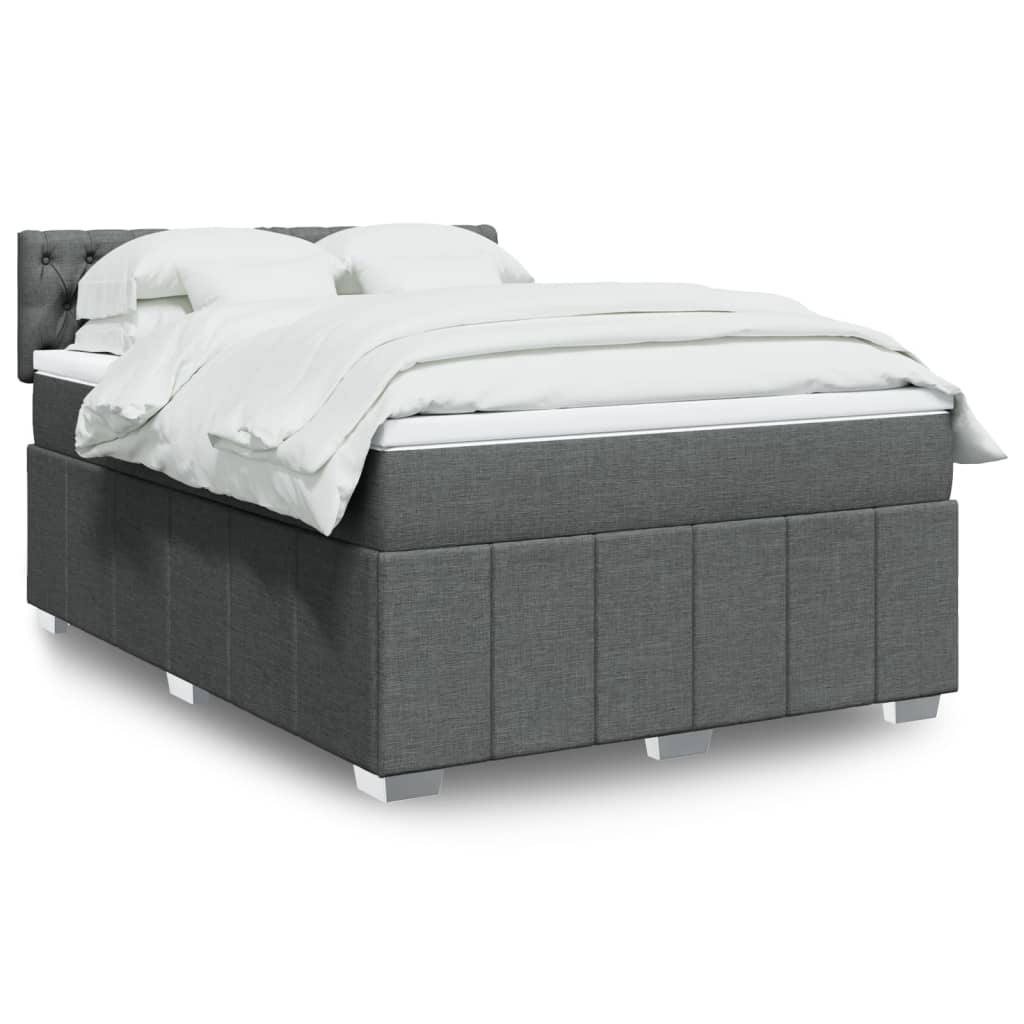 Sommier À Lattes De Lit Avec Matelas 120X200Cm Tissu
