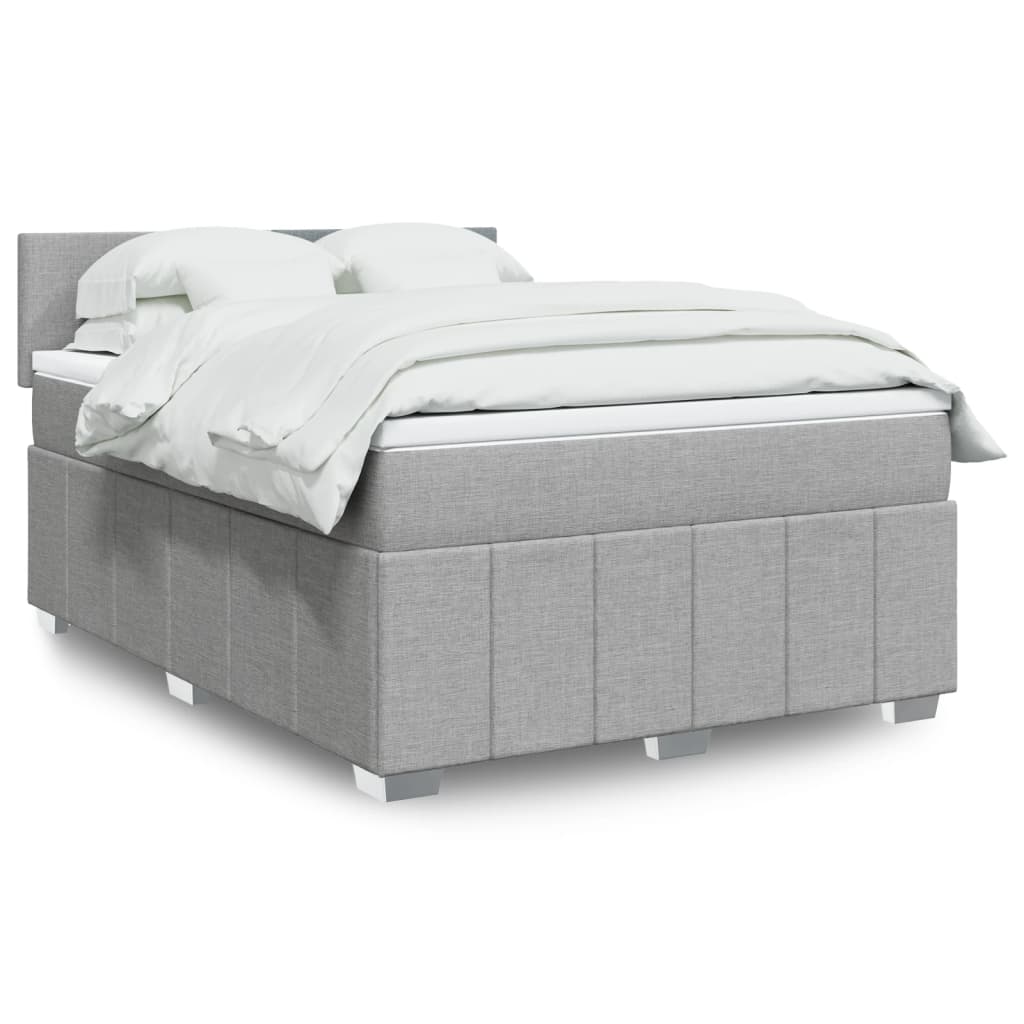 Sommier À Lattes De Lit Avec Matelas 120X200Cm Tissu