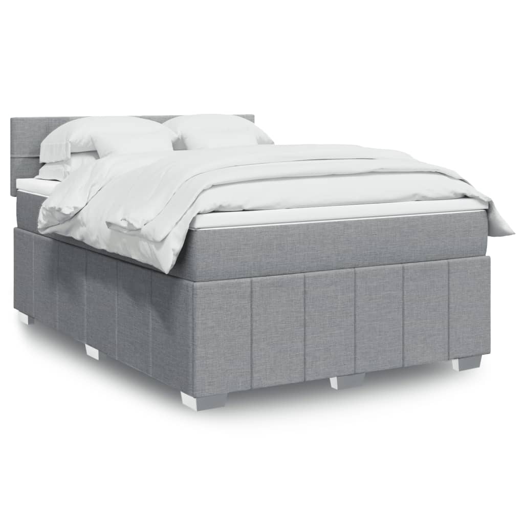 Sommier À Lattes De Lit Avec Matelas 120X200Cm Tissu