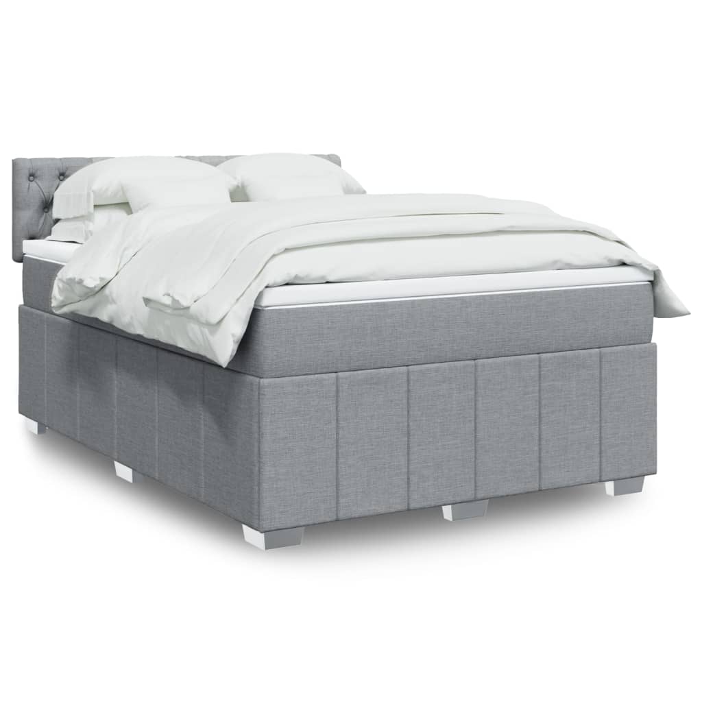 Sommier À Lattes De Lit Avec Matelas 120X200Cm Tissu