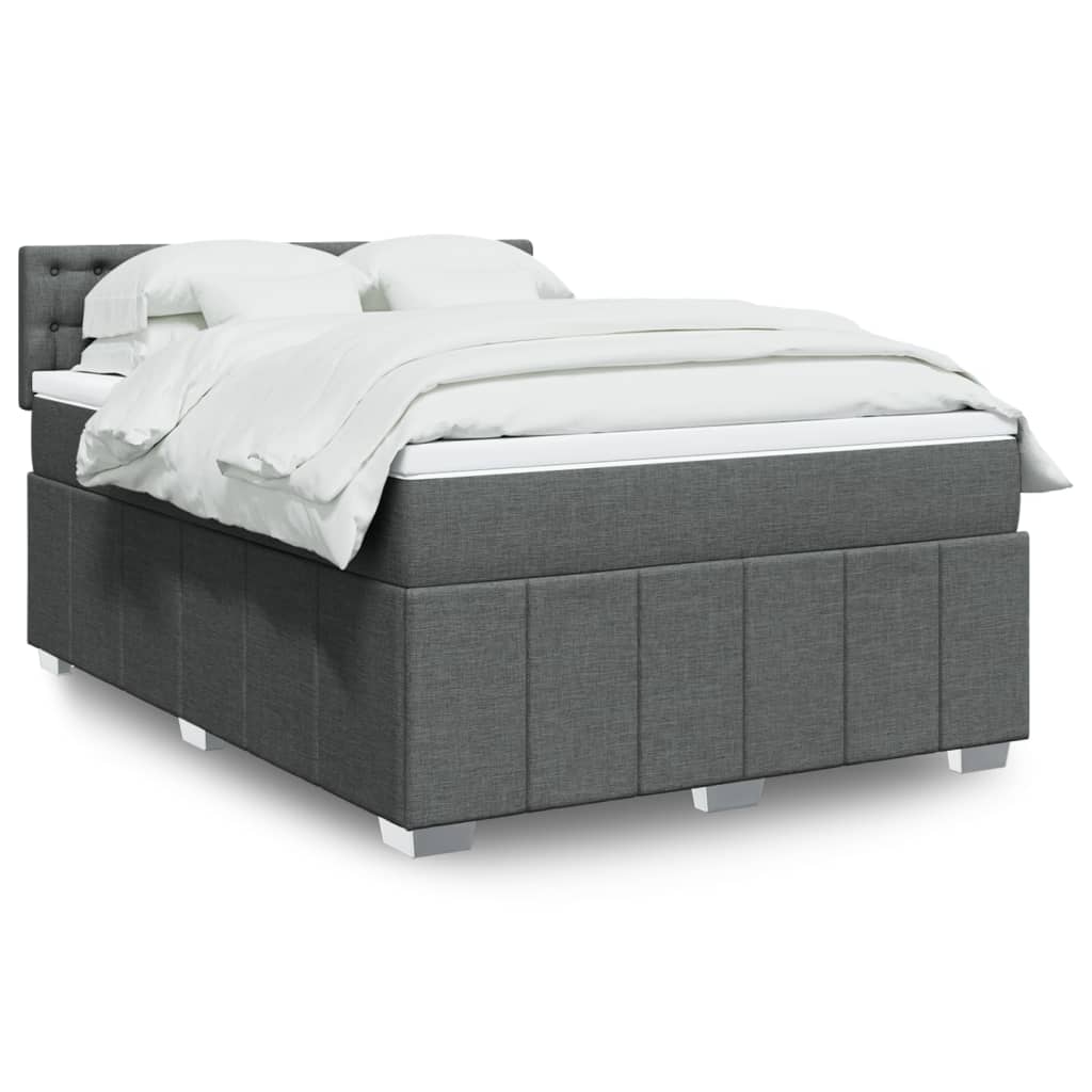 Sommier À Lattes De Lit Avec Matelas 120X200Cm Tissu