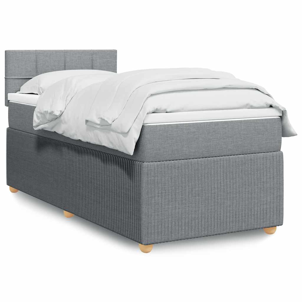 Lit Boxspring Avec Matelas Tissu
