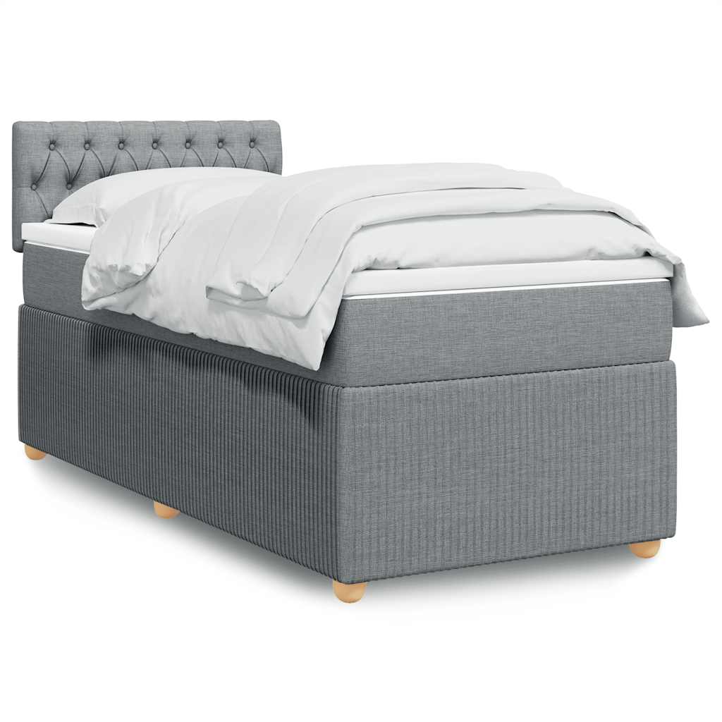Lit Boxspring Avec Matelas Tissu