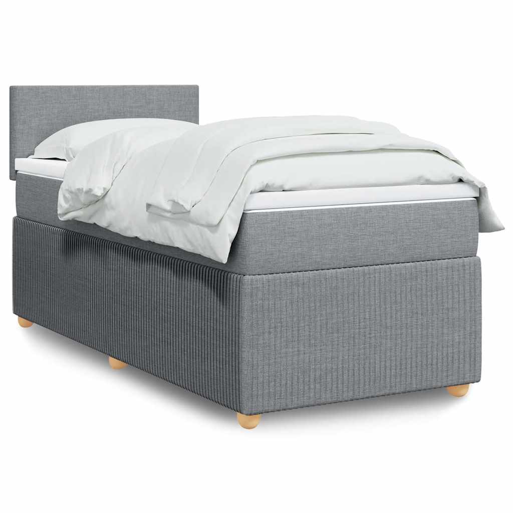 Lit Boxspring Avec Matelas Tissu