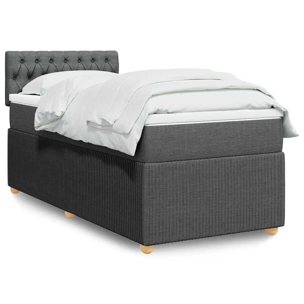 Lit Boxspring Avec Matelas Tissu