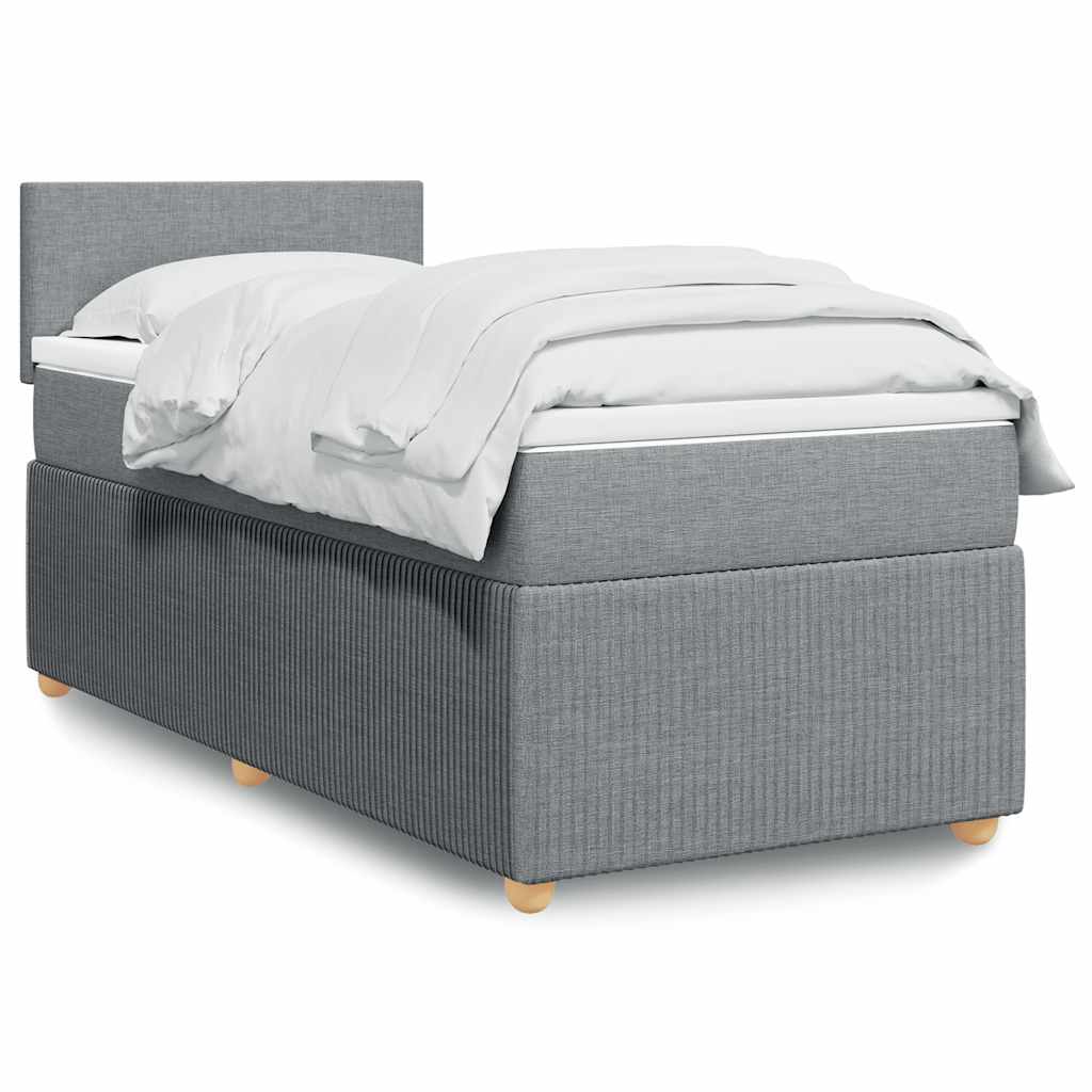 Lit Boxspring Avec Matelas Tissu