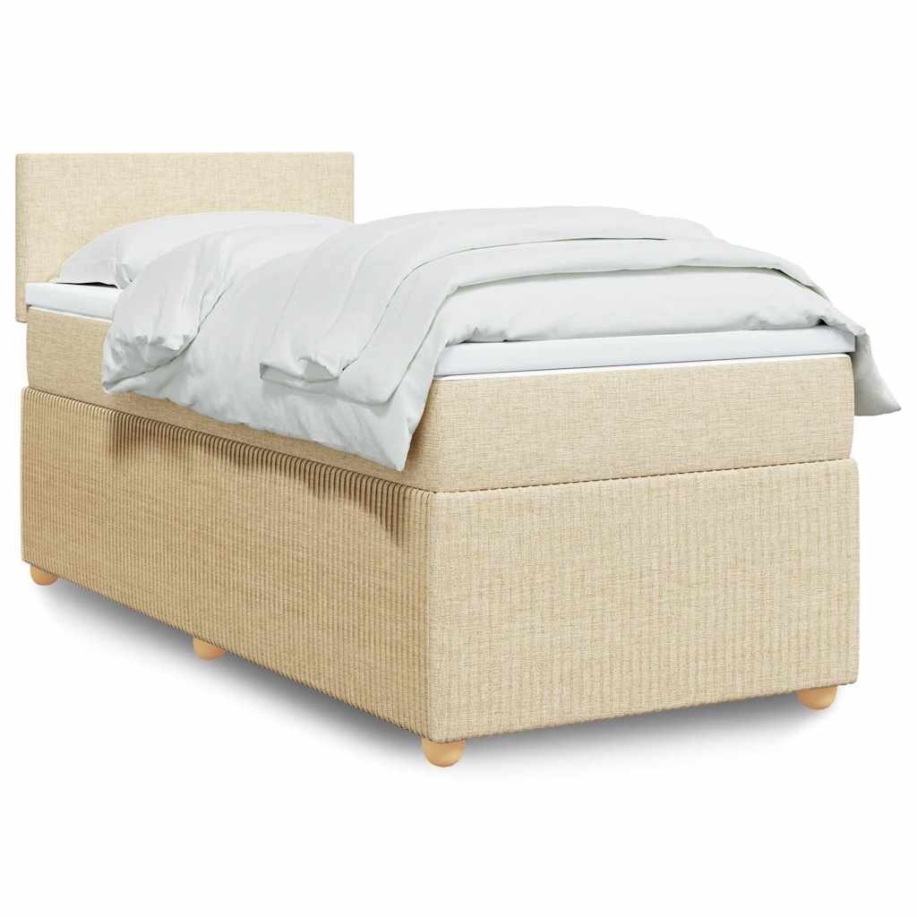 Lit Boxspring Avec Matelas Tissu