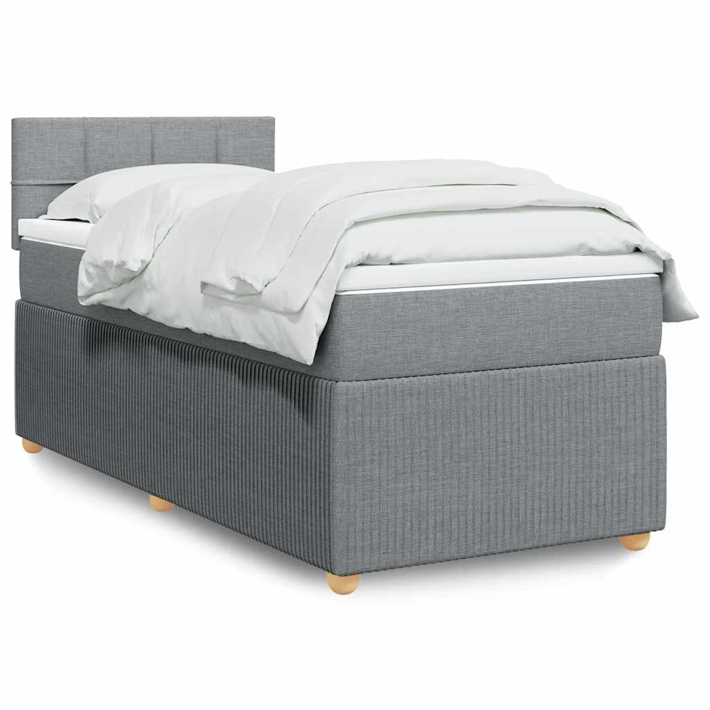Lit Boxspring Avec Matelas Tissu