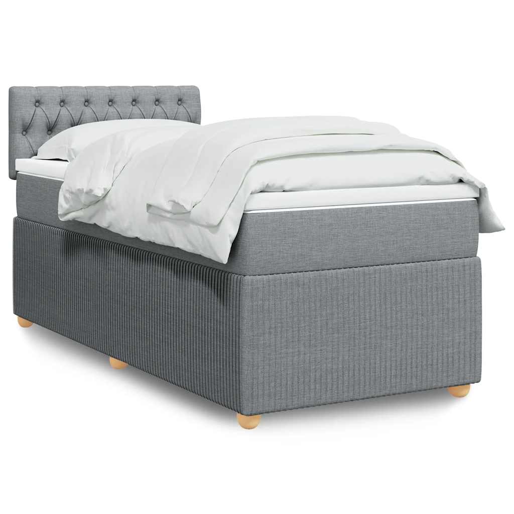 Lit Boxspring Avec Matelas Tissu