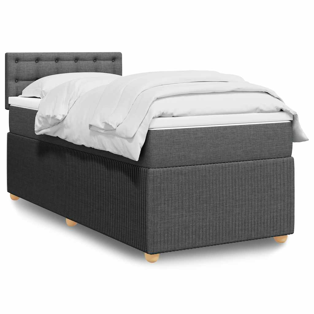 Lit Boxspring Avec Matelas Tissu