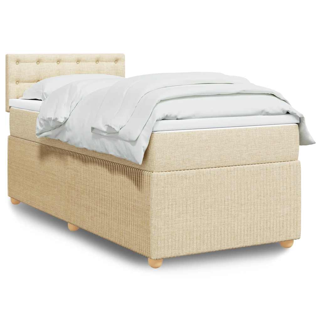 Lit Boxspring Avec Matelas Tissu