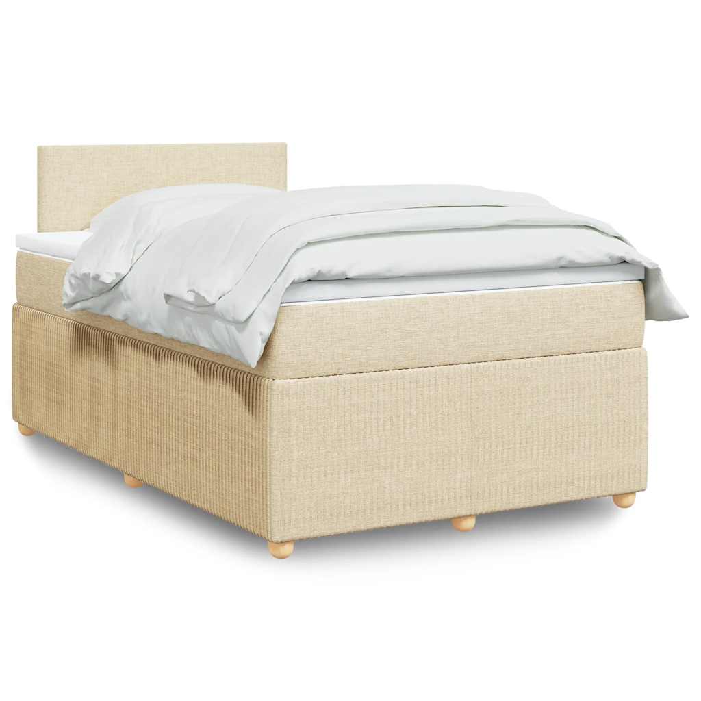Lit Boxspring Avec Matelas Tissu