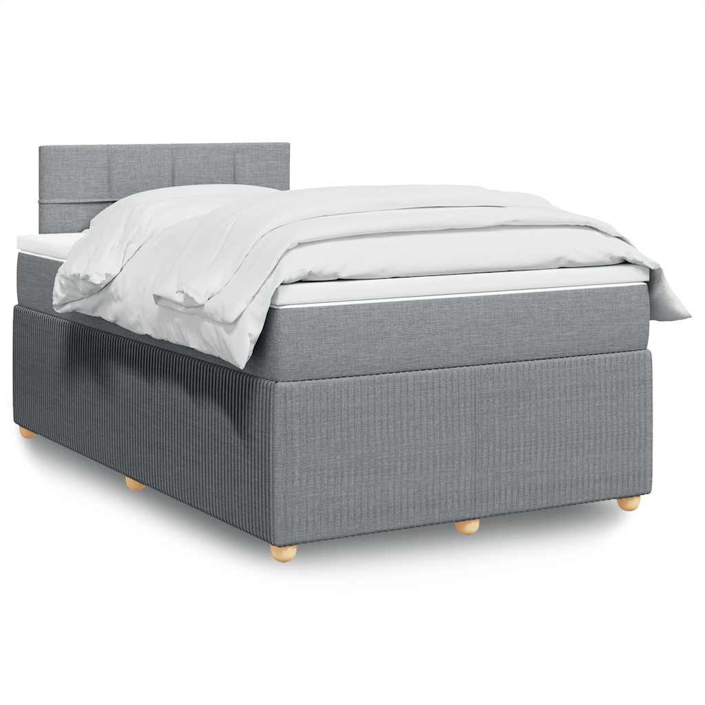 Lit Boxspring Avec Matelas Tissu