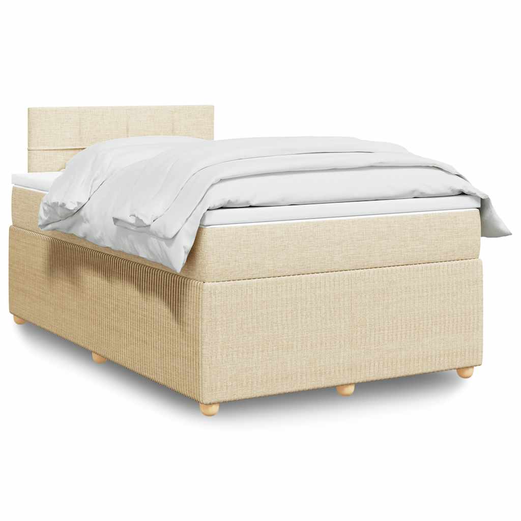 Lit Boxspring Avec Matelas Tissu