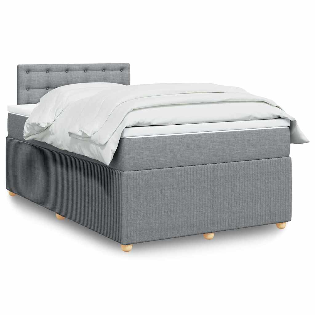 Lit Boxspring Avec Matelas Tissu