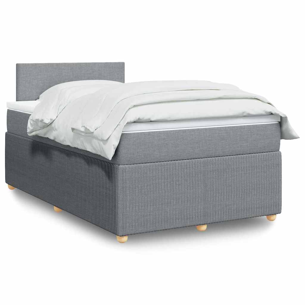 Lit Boxspring Avec Matelas Tissu