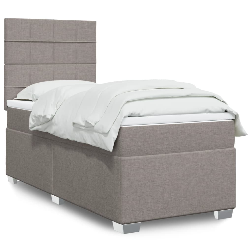 Lit Boxspring Avec Matelas Tissu