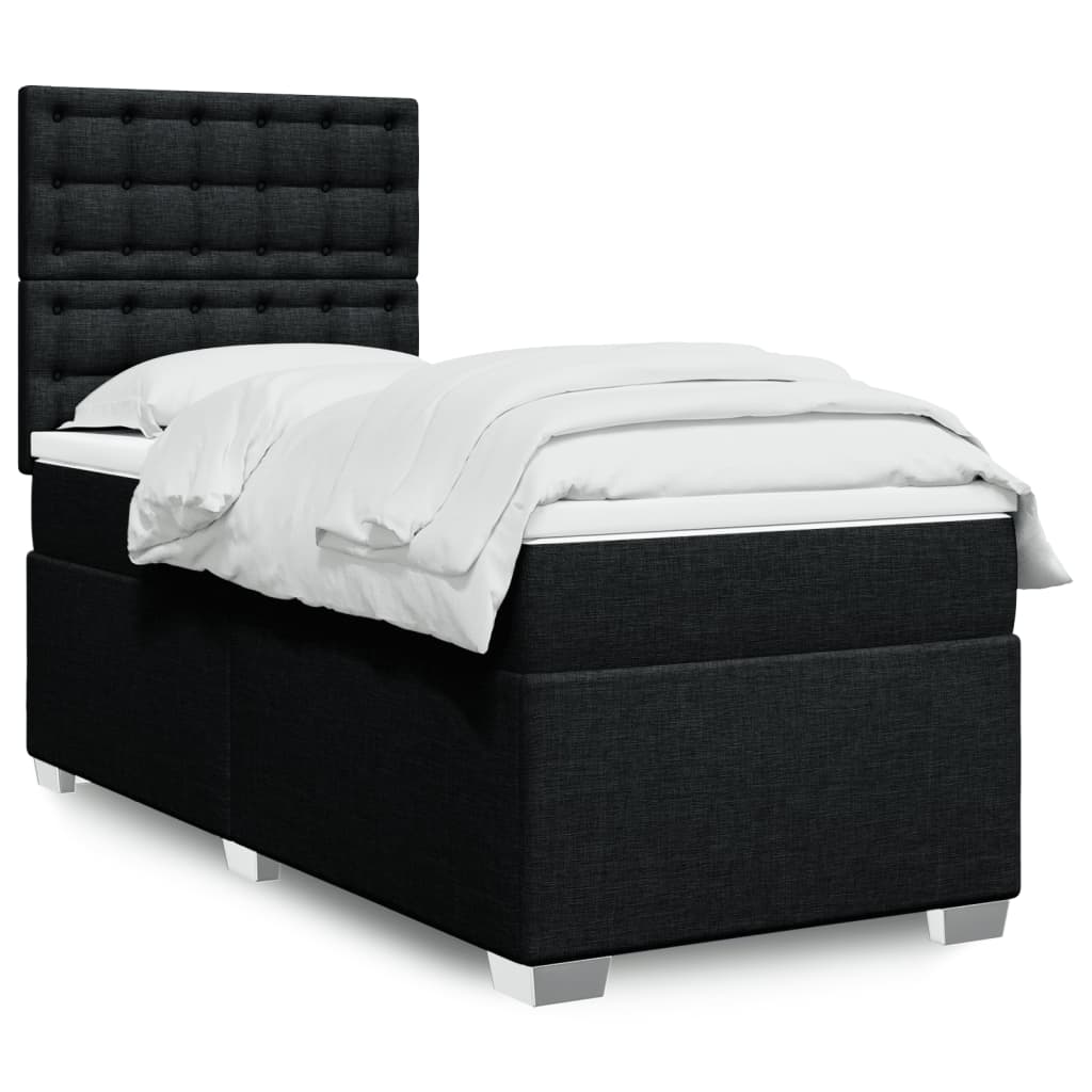 Lit Boxspring Avec Matelas Tissu