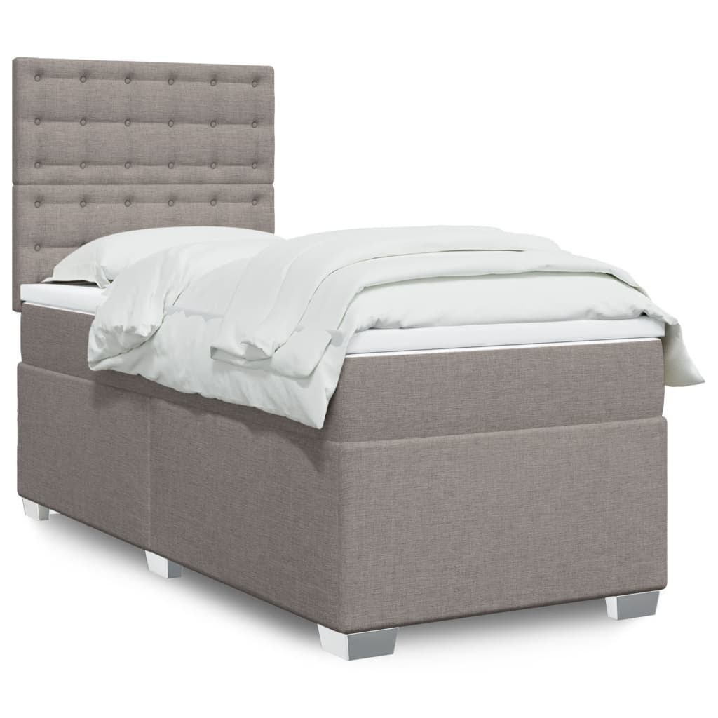 Lit Boxspring Avec Matelas Tissu