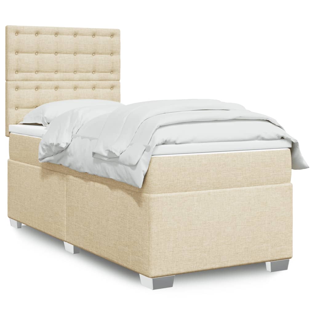 Lit Boxspring Avec Matelas Tissu