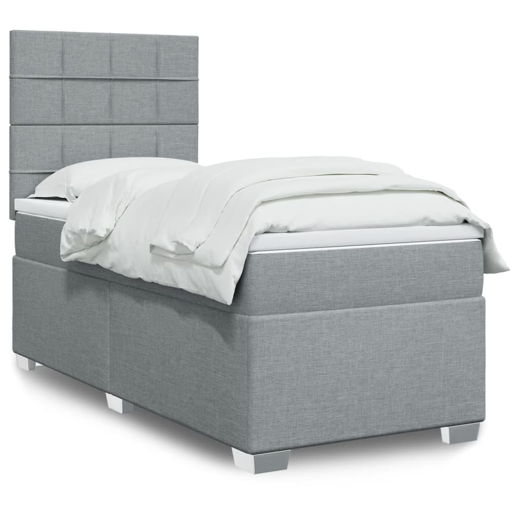 Lit Boxspring Avec Matelas Tissu