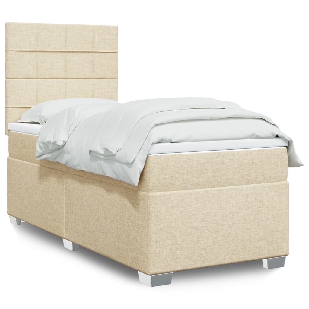 Lit Boxspring Avec Matelas Tissu