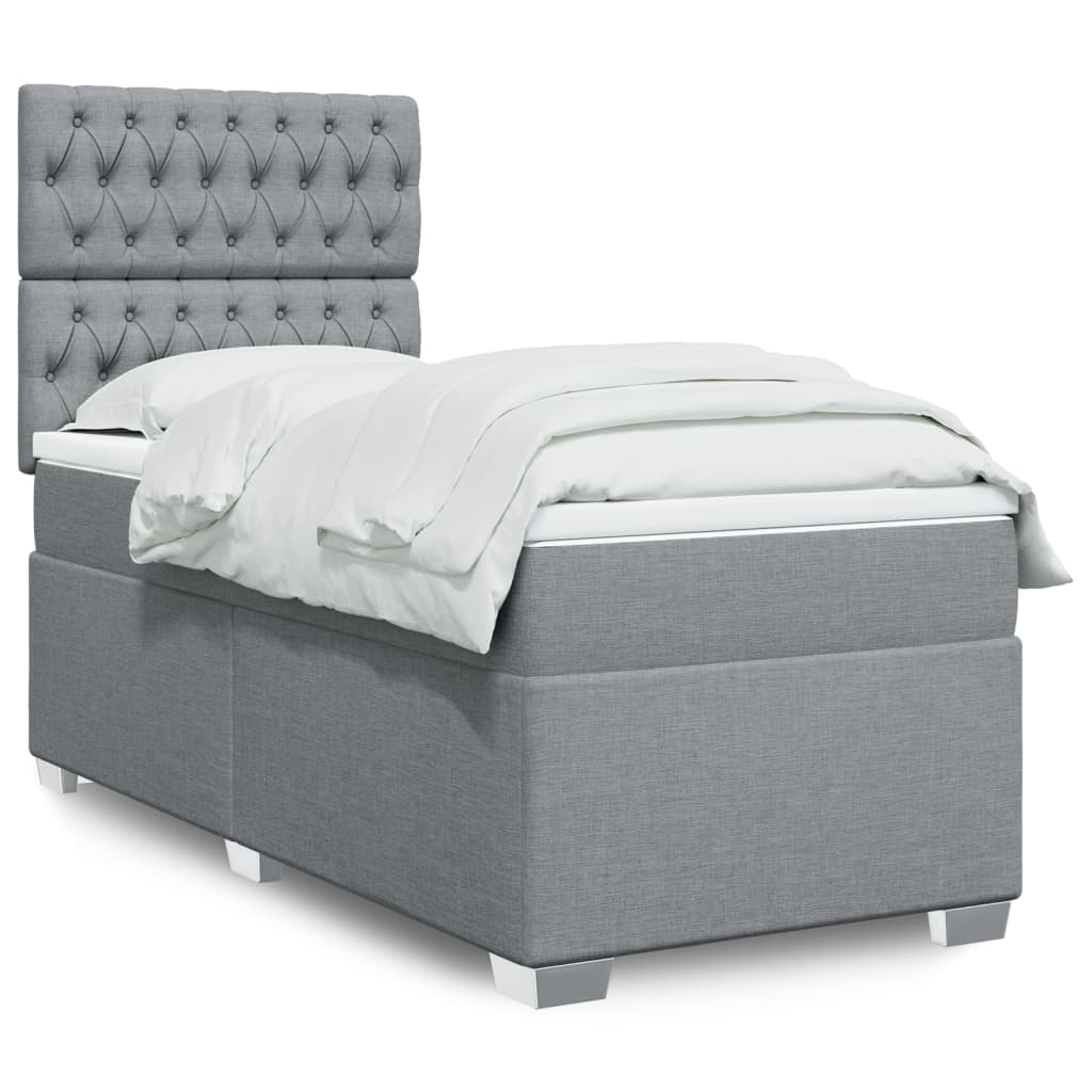 Lit Boxspring Avec Matelas Tissu