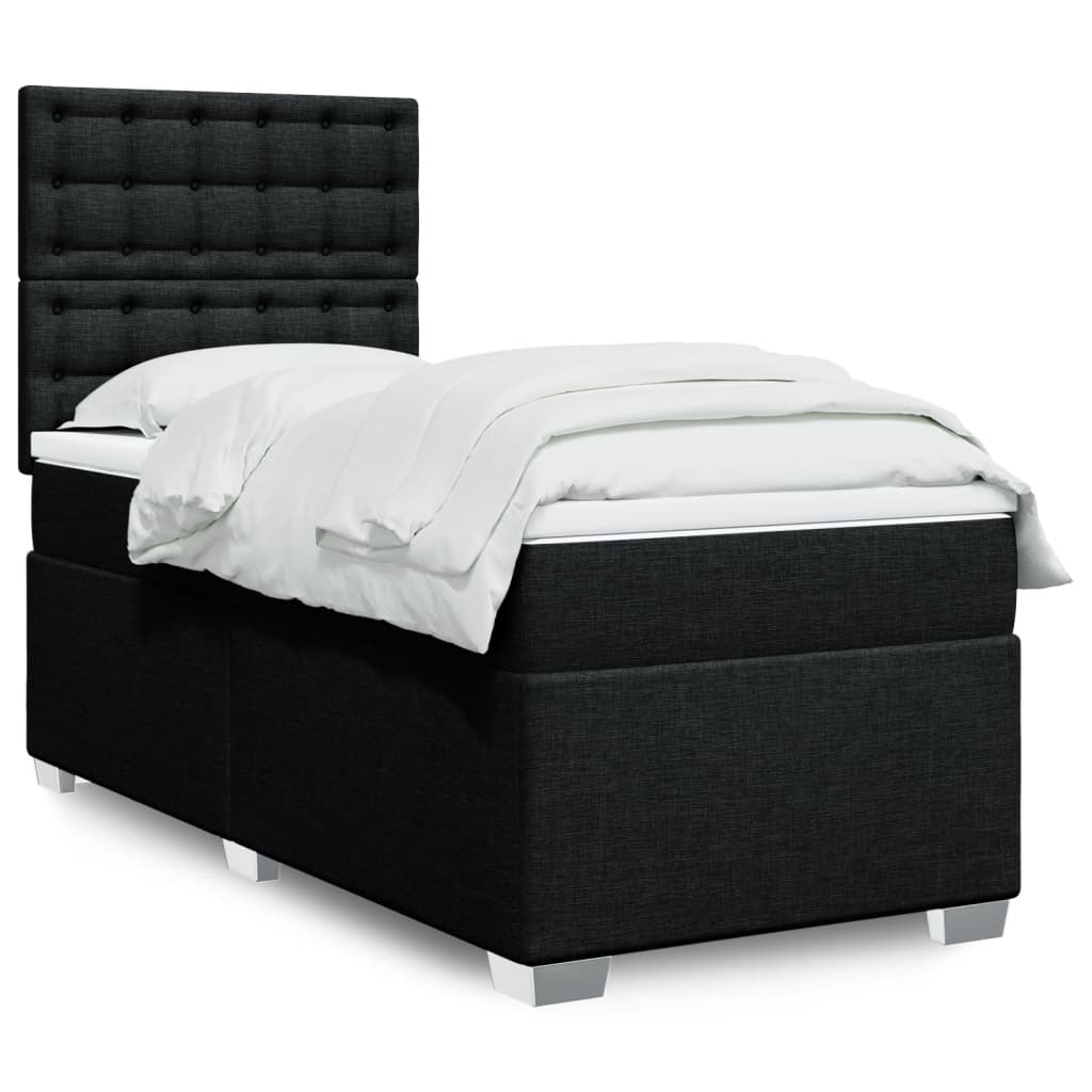 Lit Boxspring Avec Matelas Tissu