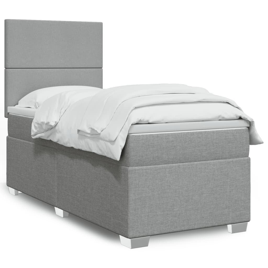 Lit Boxspring Avec Matelas Tissu
