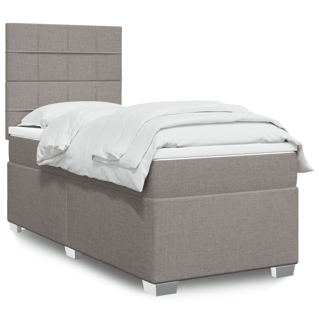 Lit Boxspring Avec Matelas Tissu