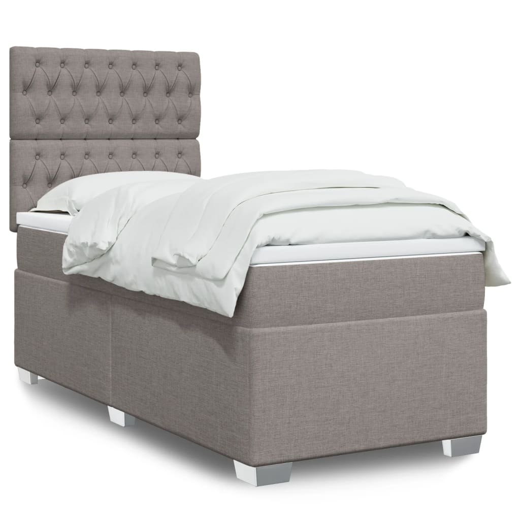 Lit Boxspring Avec Matelas Tissu