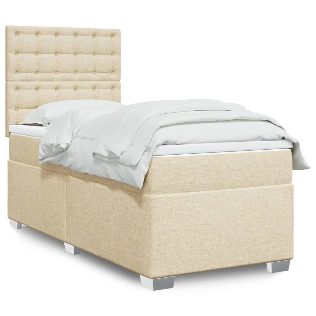 Lit Boxspring Avec Matelas Tissu