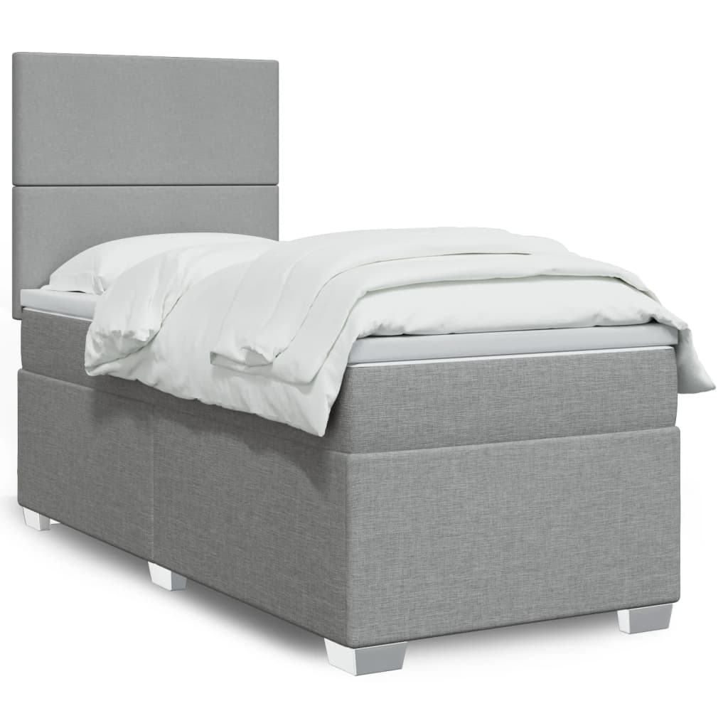 Lit Boxspring Avec Matelas Tissu