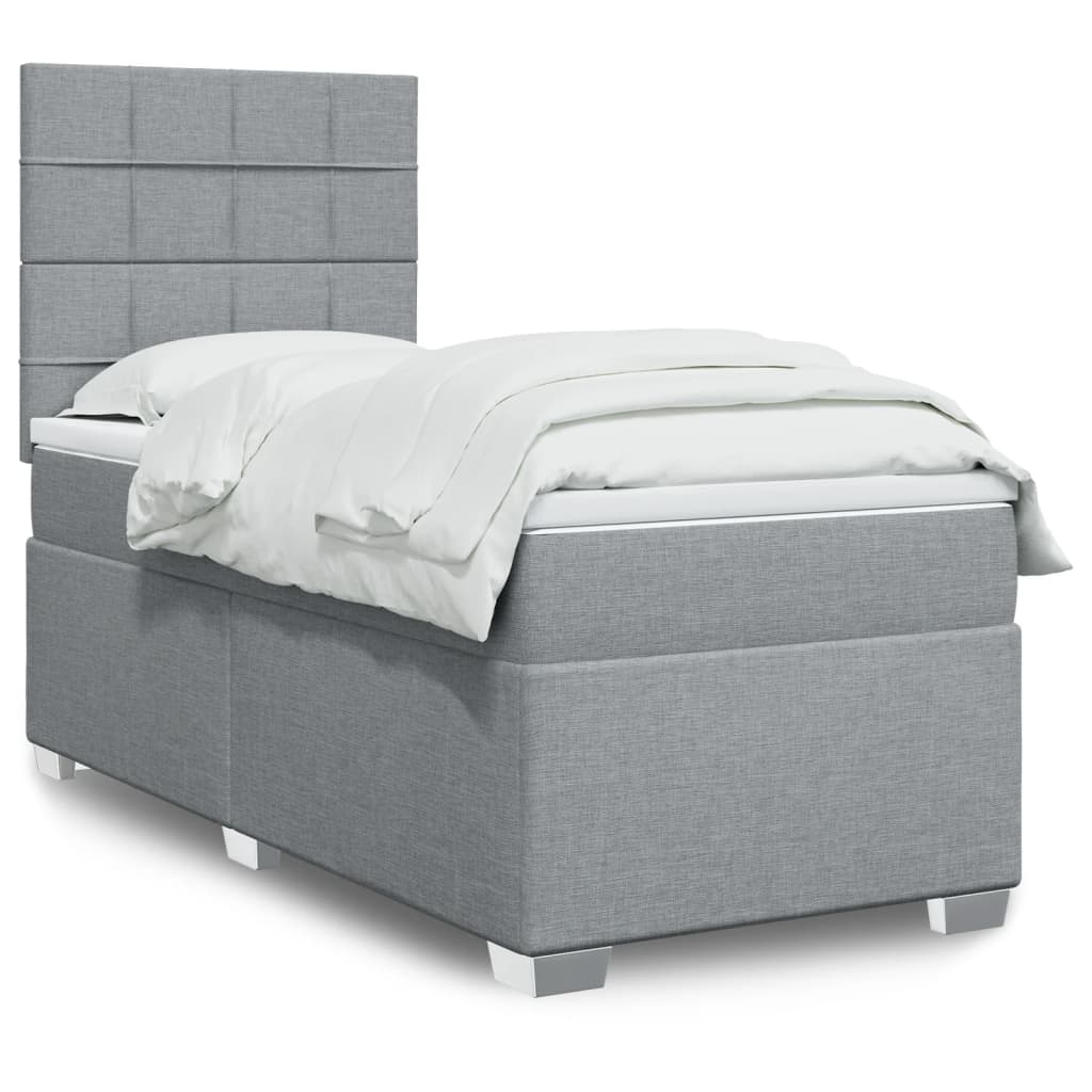 Lit Boxspring Avec Matelas Tissu