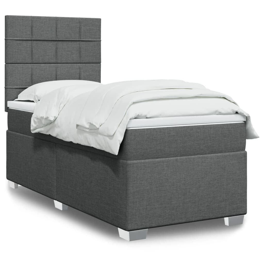 Lit Boxspring Avec Matelas Tissu
