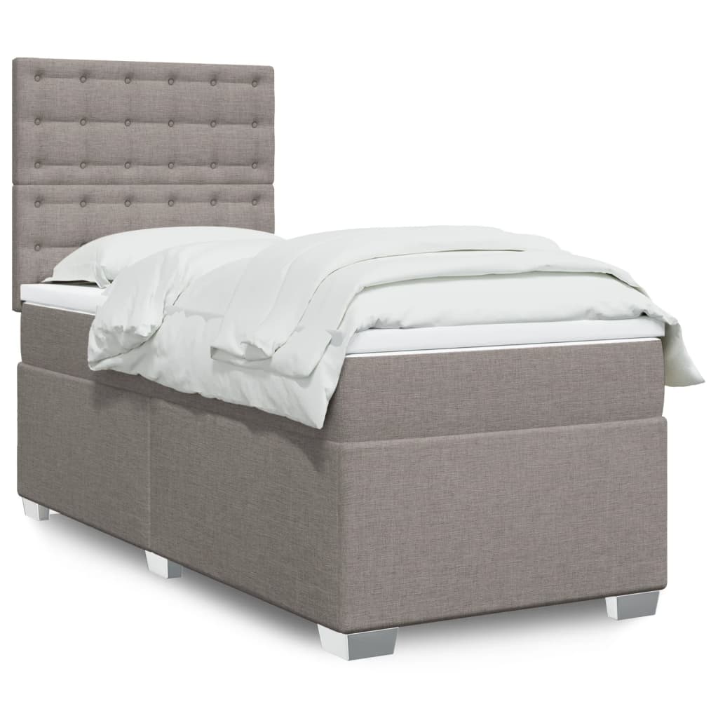 Lit Boxspring Avec Matelas Tissu