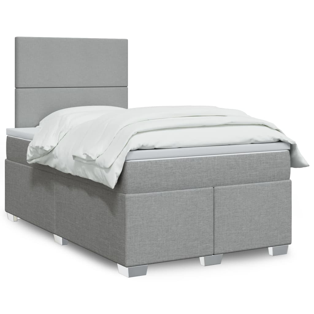 Lit Boxspring Avec Matelas Tissu