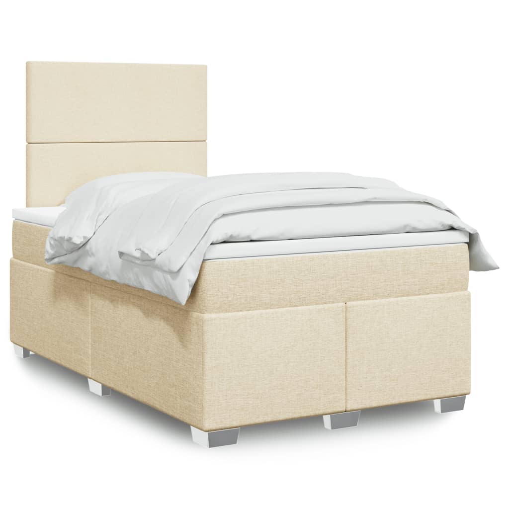 Lit Boxspring Avec Matelas Tissu